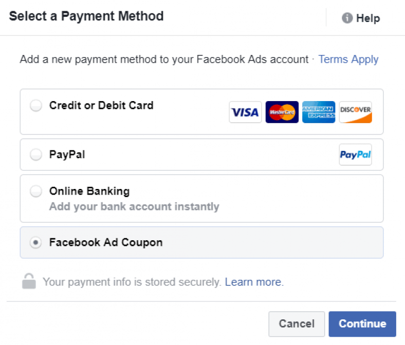 how to get facebook ad credit