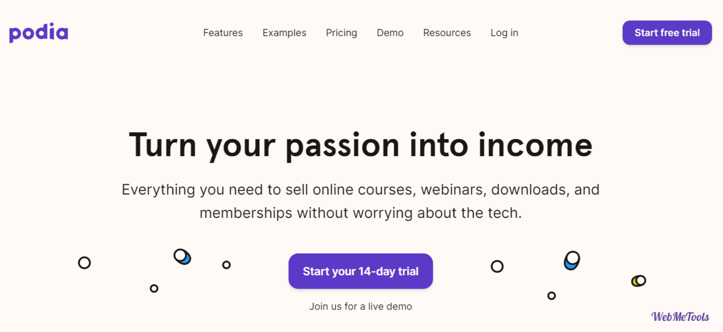 Podia Sell Online Courses Home