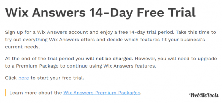 wix free trial