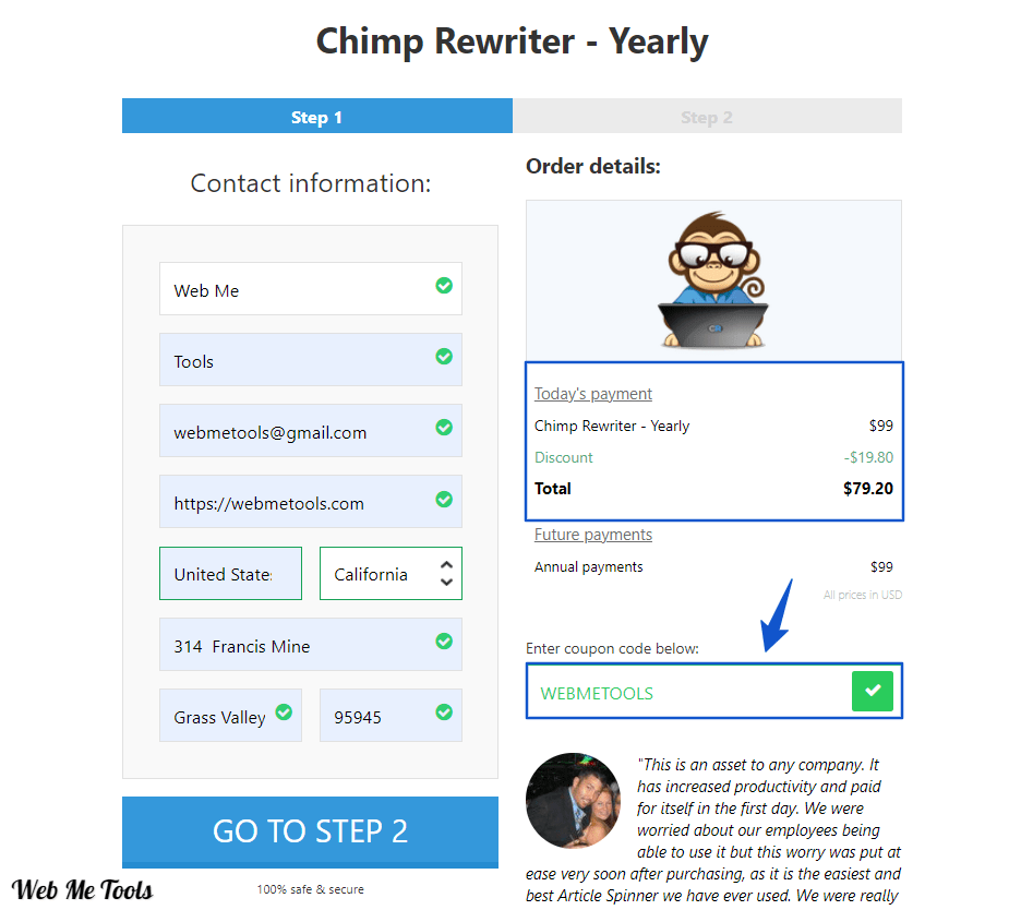 Chimp-Rewriter-Discout-Coupon-Checkout