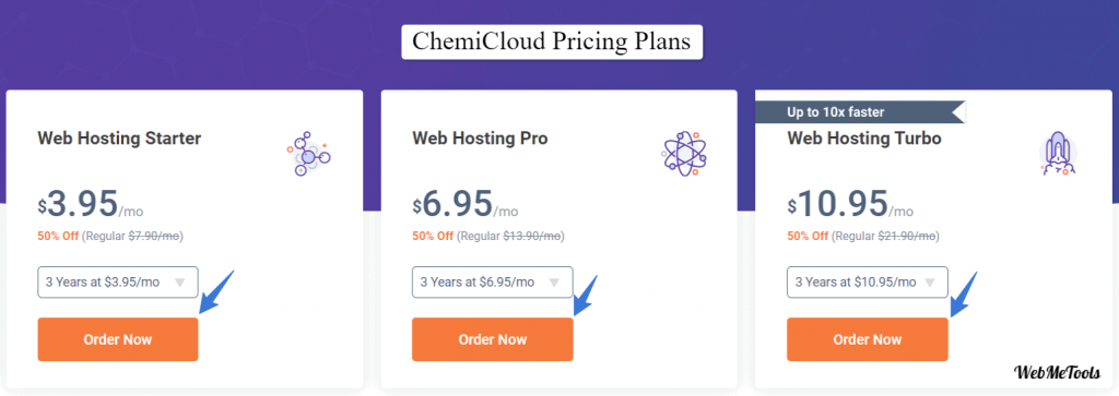 ChemiCloud Pricing Plans Web Hosting