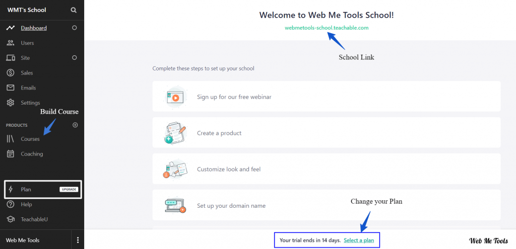 Teachable-Trial-Account-Dashboard