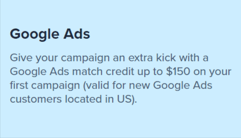 bluehost google ads credit