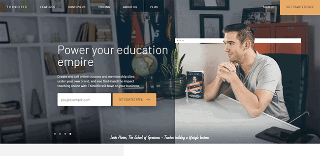Thinkific Homepage