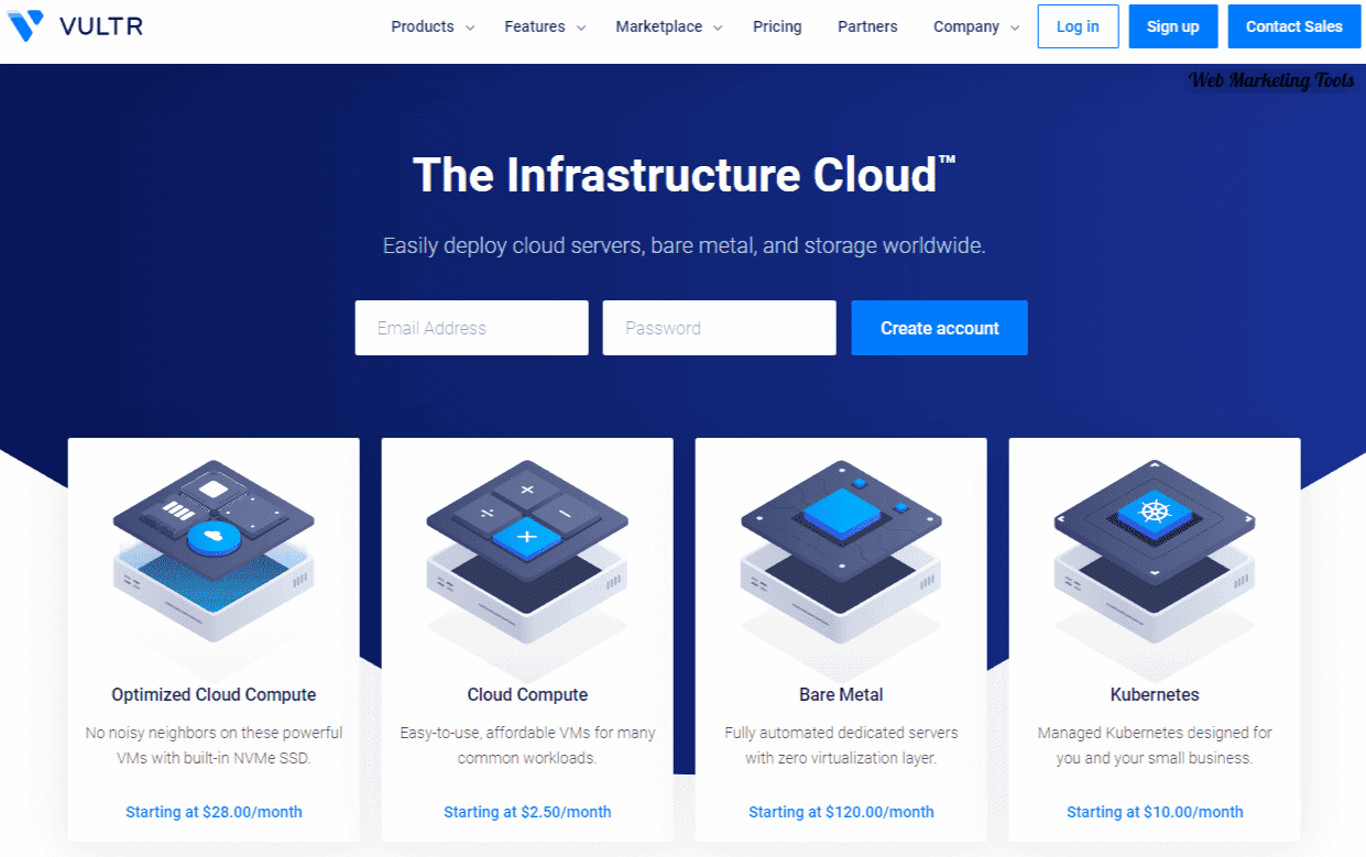 Vultr Main Page