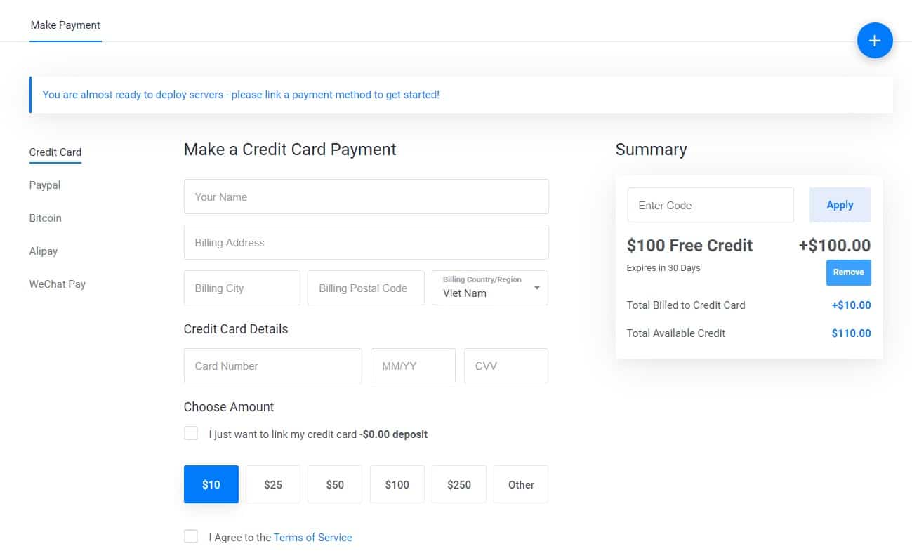 Vultr coupon codes - Get free $100