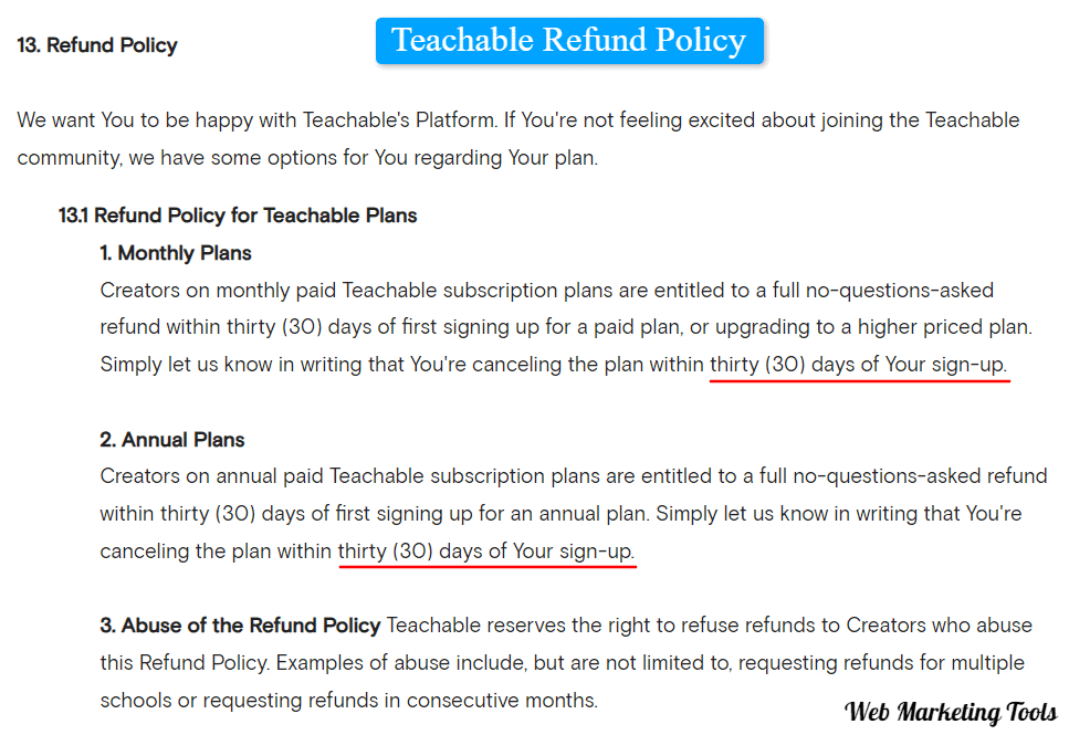 Teachable-Refund-Policy