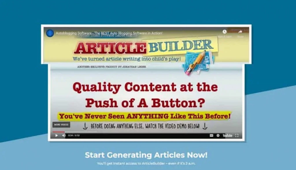 article builder overview