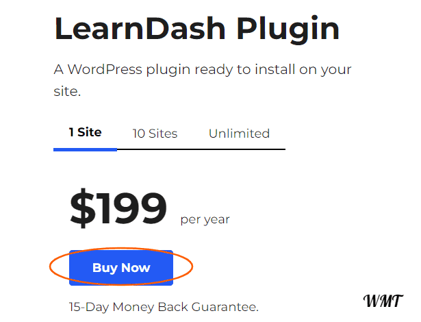 LearnDash Pricing 1 Site