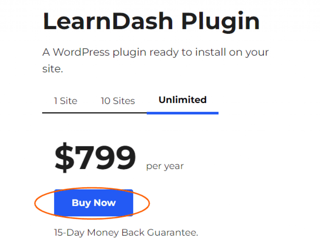 LearnDash Pricing Unlimited Sites