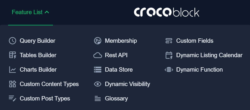 Crocoblock Features