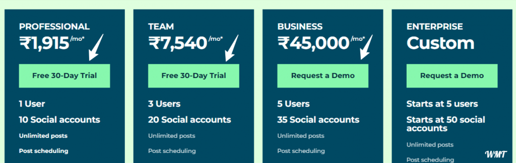 Hootsuite Pricing Plans India