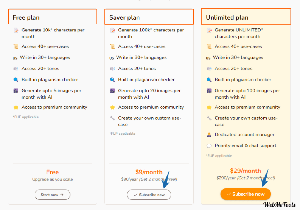 Rytr Pricing Plans