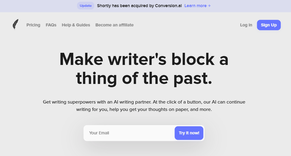 ShortlyAI Website