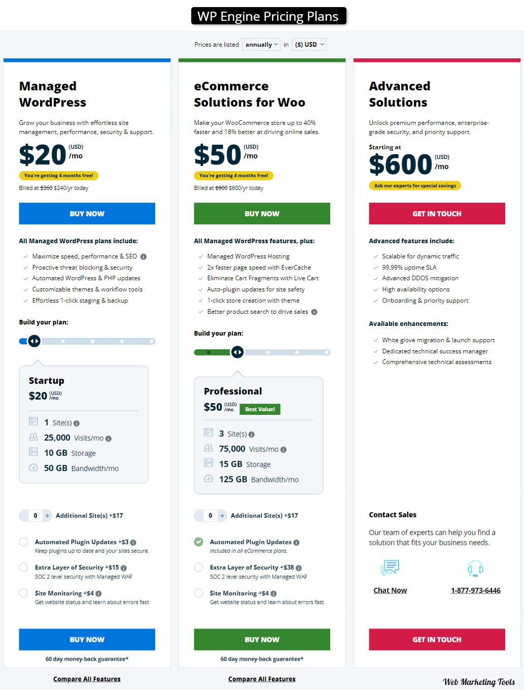 WP-Engine Pricing Plans
