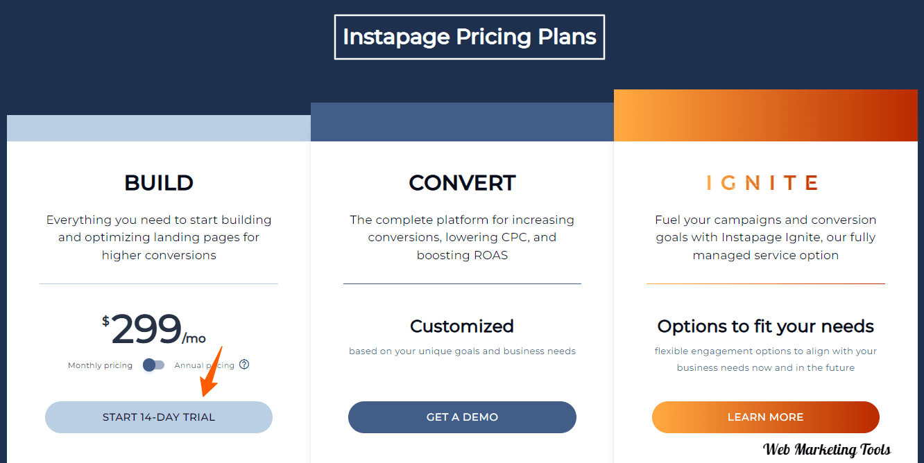 Instapage Pricing