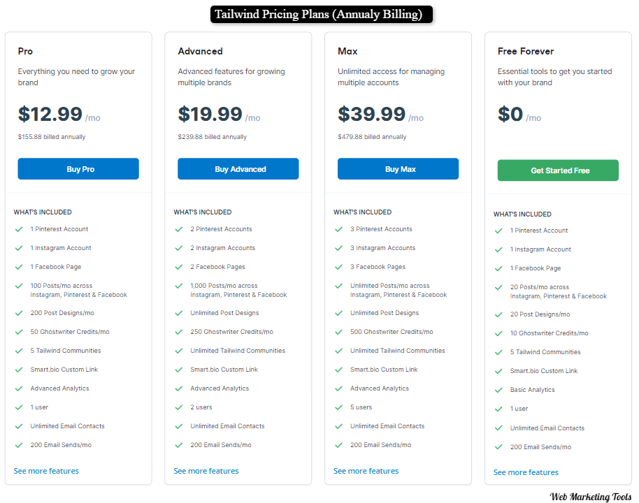 Tailwind Pricing