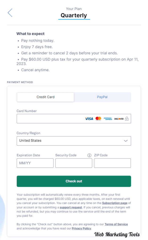 Grammarly Plan Payment Individual Quartely