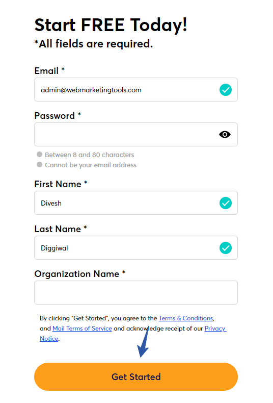 Constant Contact Trial Form