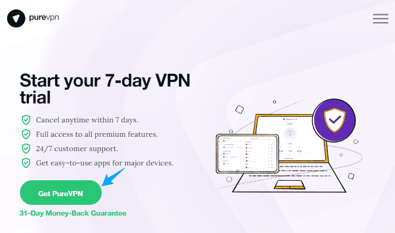 PureVPN Free Trial for 7 Days