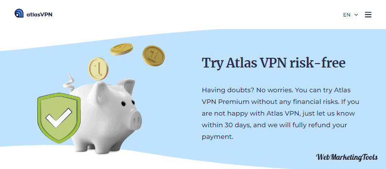 Atlas VPN Free Trial Risk Free for 30 Days