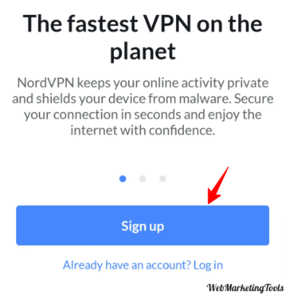 Step 3 to install NordVPN for Free trial