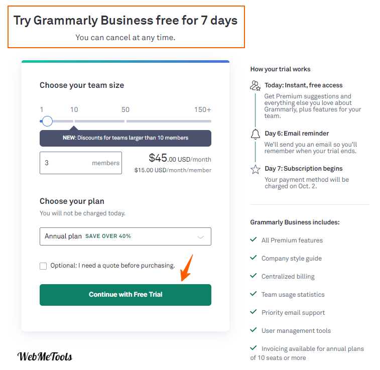 Grammarly Business Free Trial