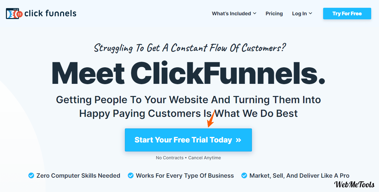 ClickFunnels Home Page