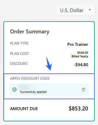 LearnWorlds Checkout With Apply Coupon Box