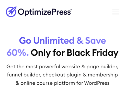 OptimizePress Black Friday