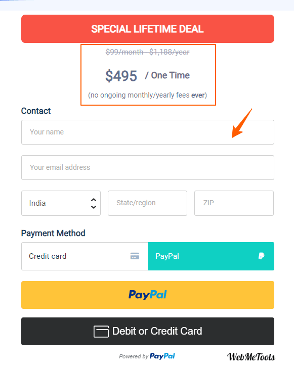 ConvertBox Checkout Form Personal Details