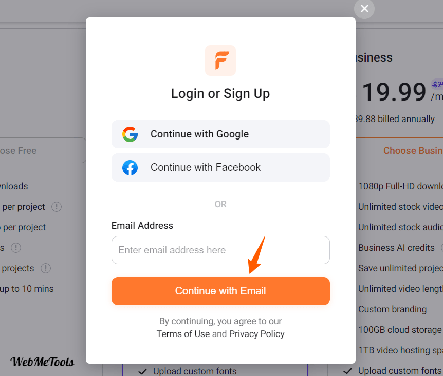 FlexClip Sign up a new account