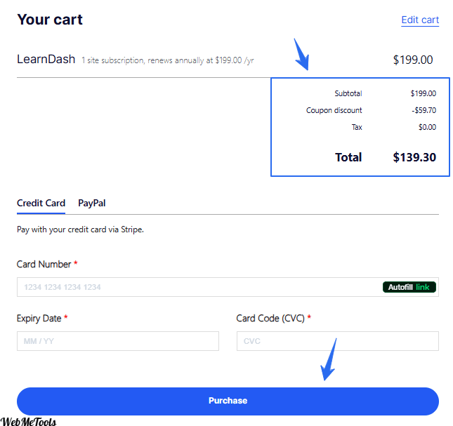 LearnDash Checkout Payment Method