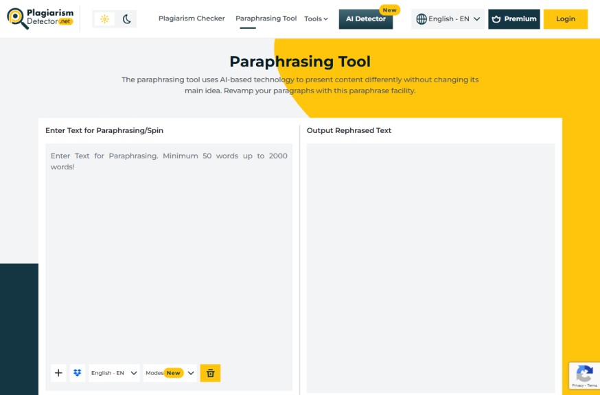 Paraphrase Tool by PlagiarismDetector.net