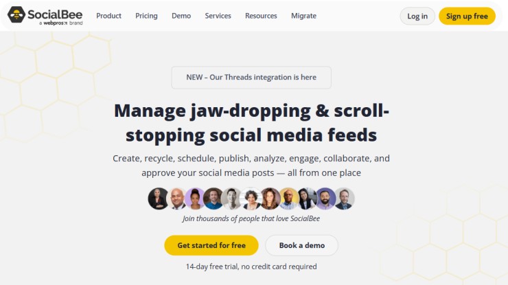 SocialBee Homepage