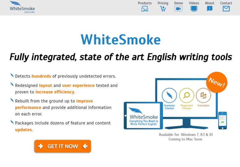 WhiteSmoke Grammer Checker Website