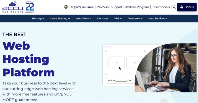 AccuWeb Hosting Homepage